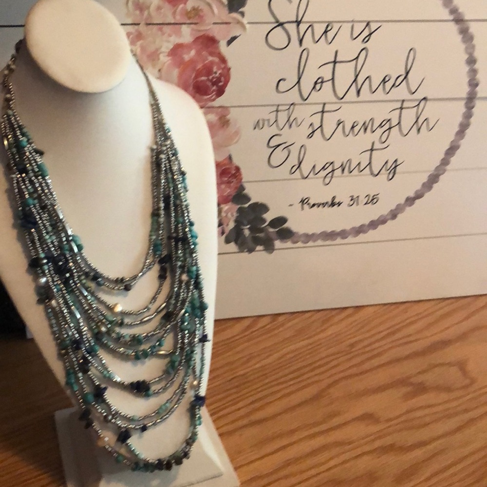 Preloved multi-strand Chico’s turquoise necklace